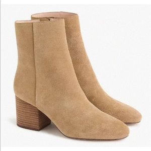 JCrew Sadie Ankle Boots in Suede 8M Tan